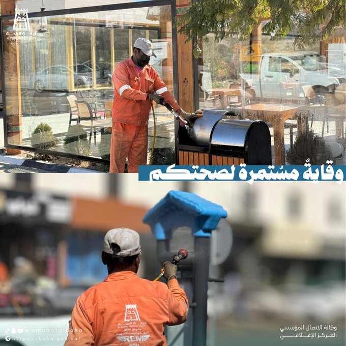 جهود مستمرة للنظافة والتعقيم حفاظًا على الصحة العامة